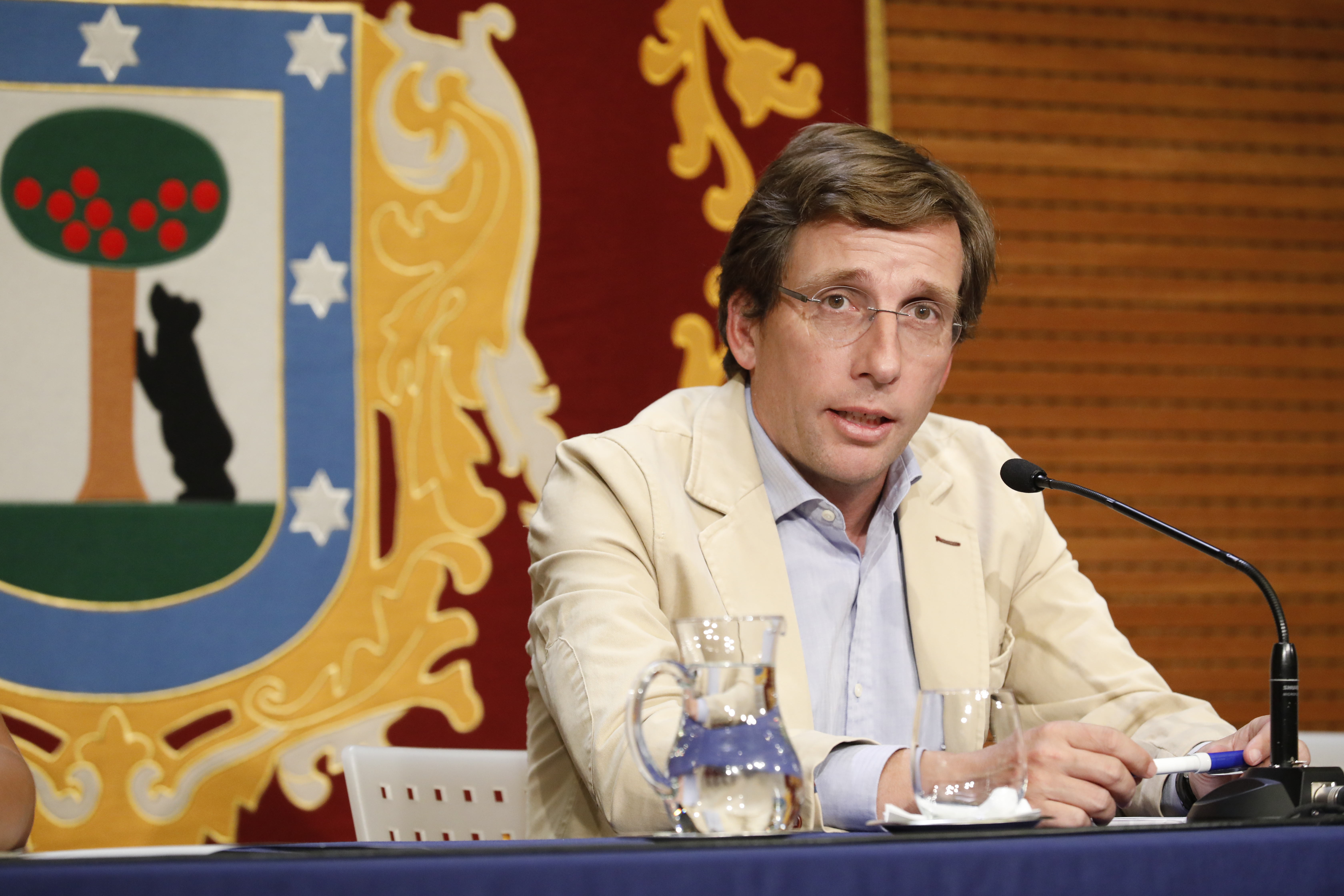 José Luis Martínez-Almeida, alcalde de Madrid, durante la rueda de prensa posterior a la Junta de Gobierno